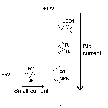 Using a transistor to power LED
